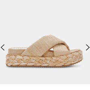 Dolce Vita Blume Sandals in Natural Raffia